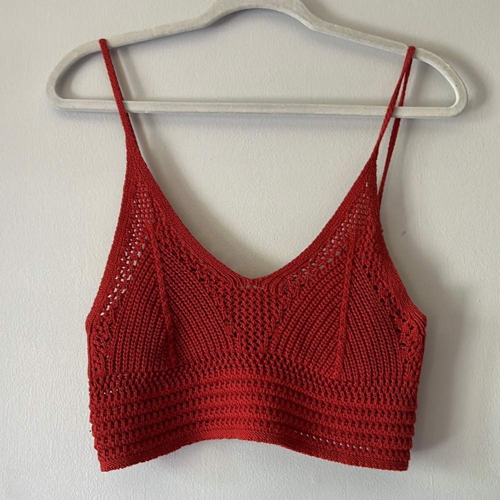 Crochet cropped summer top